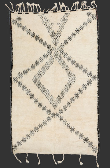 TM 2037, pile rug from the Ait Seghrouchene with fine + dense structure, central Middle Atlas, Morocco, 1990s, ca. 330 x 200 cm (10' 10'' x 6' 8''), high resolution image + price on request







